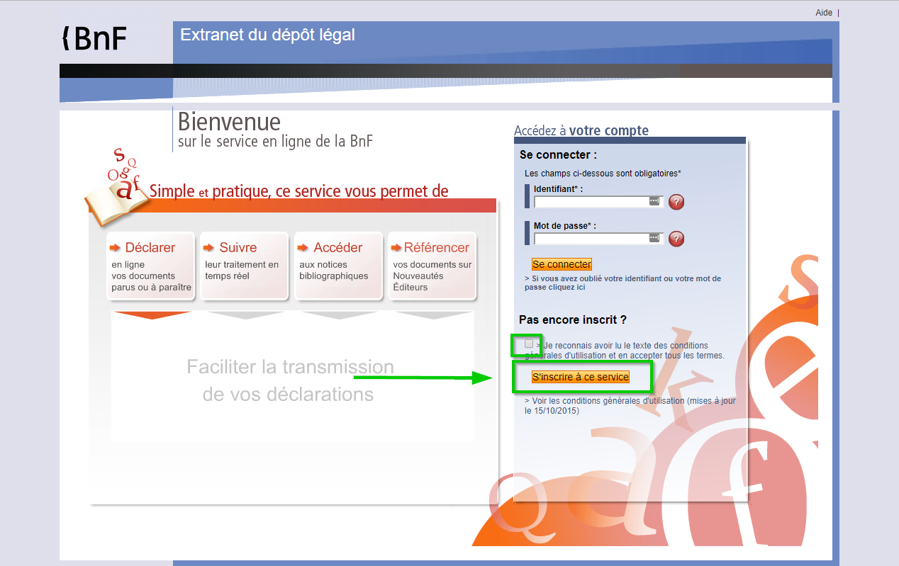 BNF Extranet étape 1