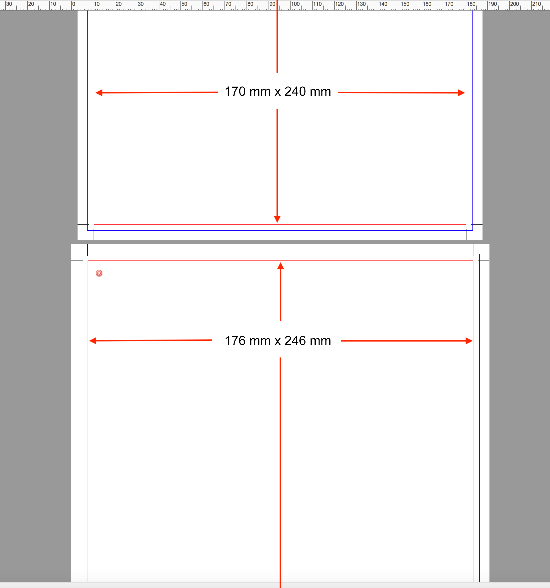 Pages de tailles différentes