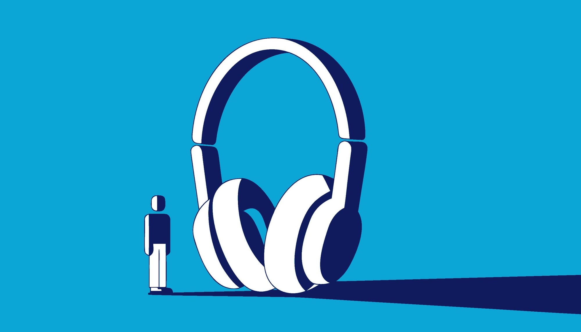 Casque audio géant, écouter un livre en version audiolivre