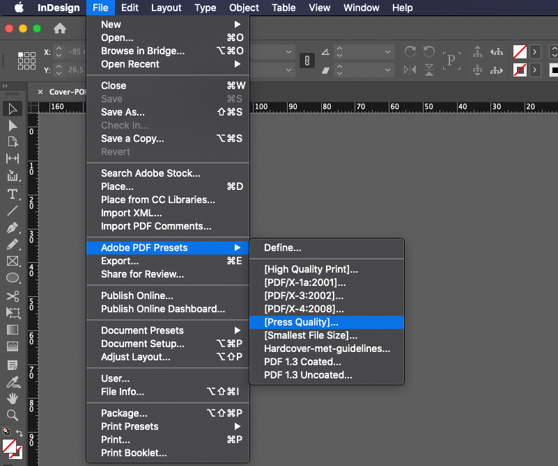 Exporter en PDF depuis InDesign