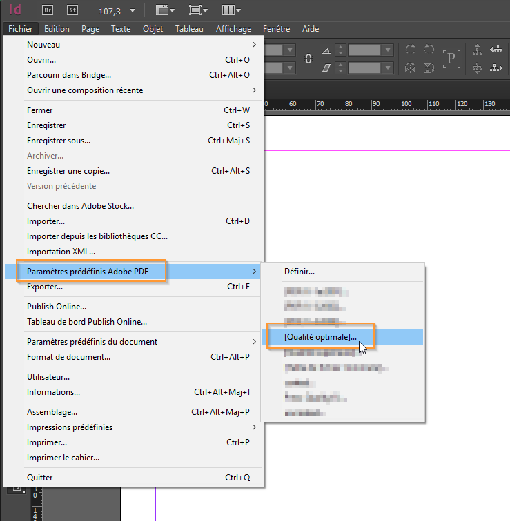 Créer un PDF ‘prêt à imprimer’ avec Adobe InDesign etapé 1
