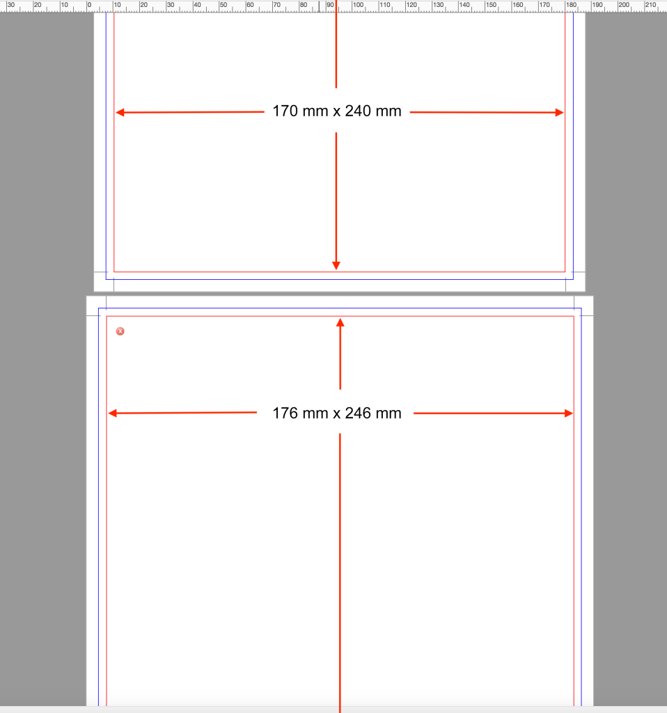 Exemple de 2 pages de tailles différentes